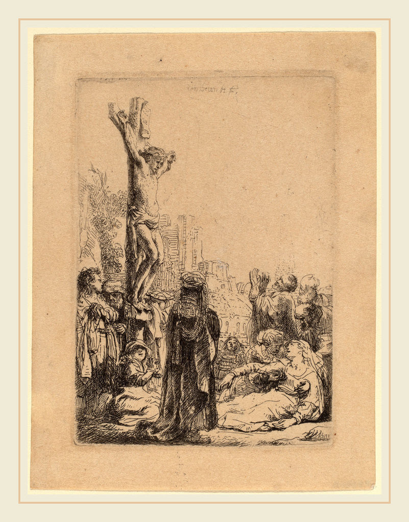 Detail of The Crucifixion: Small Plate, c. 1635 by Rembrandt van Rijn