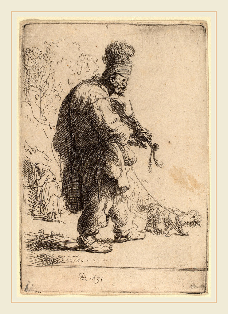 Detail of The Blind Fiddler, 1631 by Rembrandt van Rijn
