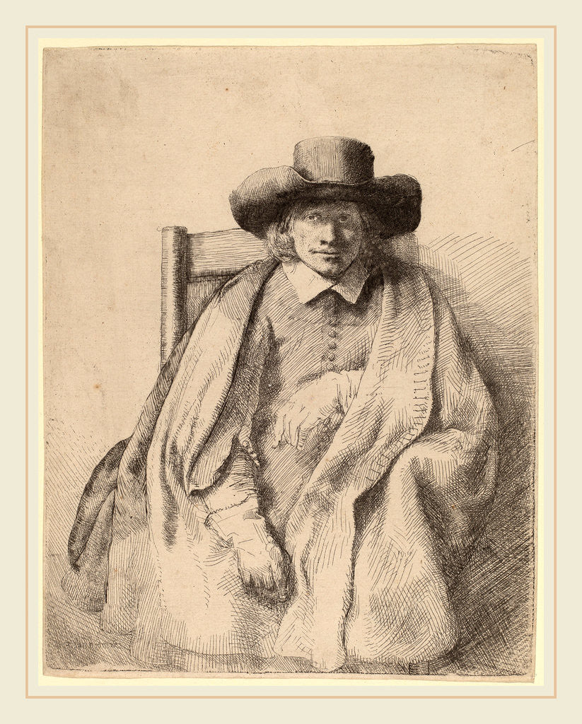 Detail of Clement de Jonghe, 1651 by Rembrandt van Rijn