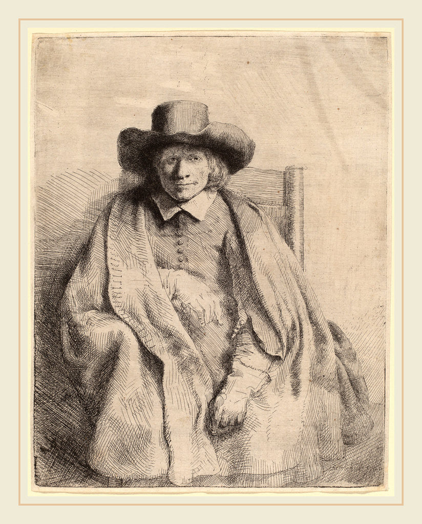 Detail of Clement de Jonghe, 1651 by Rembrandt van Rijn