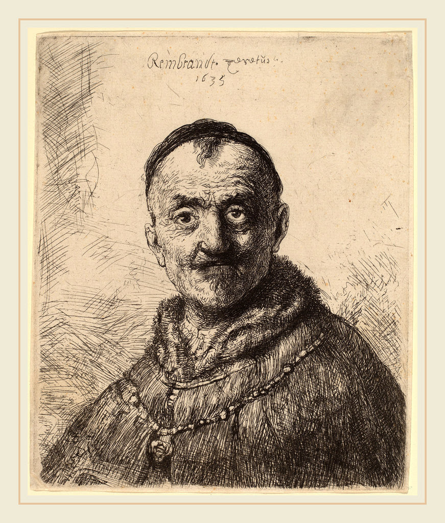 Detail of The First Oriental Head, 1635 by Rembrandt van Rijn and Studio of Rembrandt van Rijn