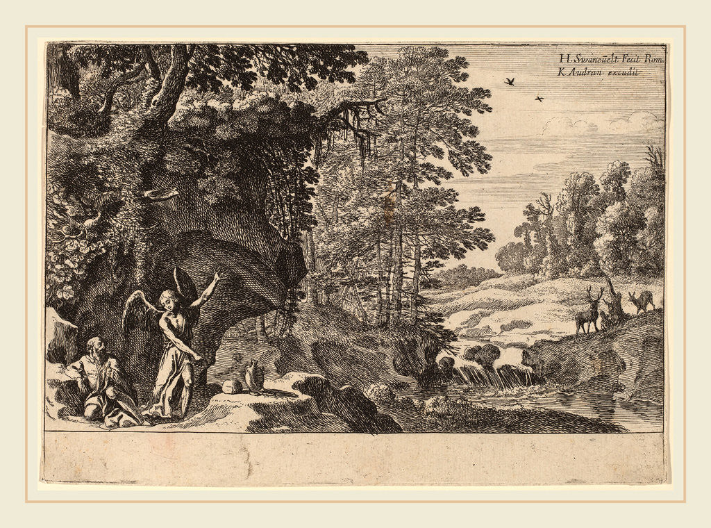 Detail of Elijah in the Wilderness by Herman van Swanevelt