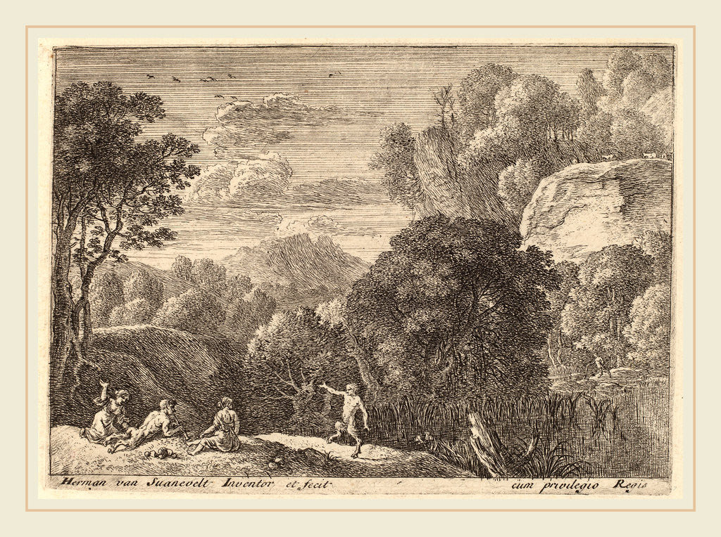 Detail of A Dancing Satyr by Herman van Swanevelt