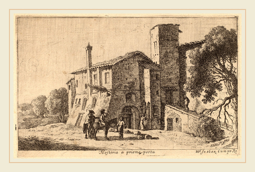 Detail of Inn at the Prima Porta by Herman van Swanevelt