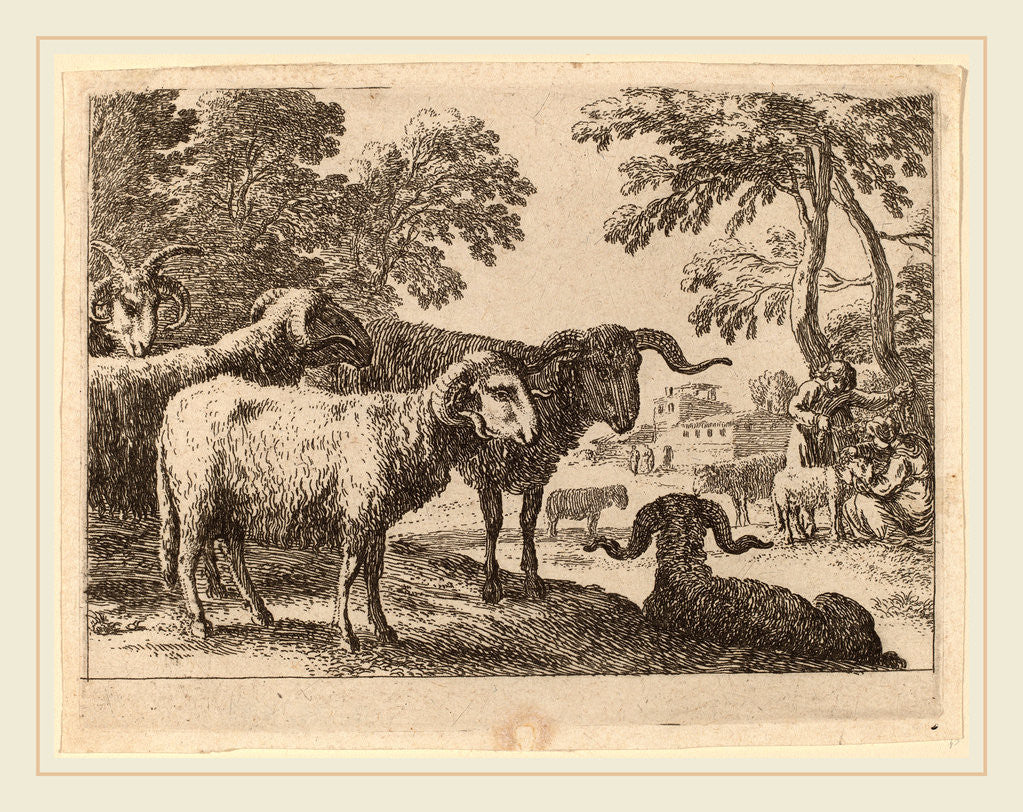 Detail of Rams by Herman van Swanevelt