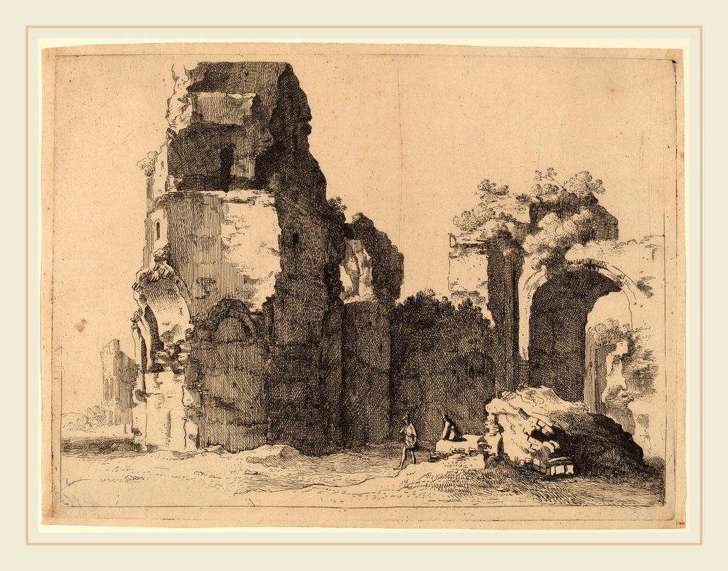 Detail of Ruins by Jan Gerritsz van Bronckhorst