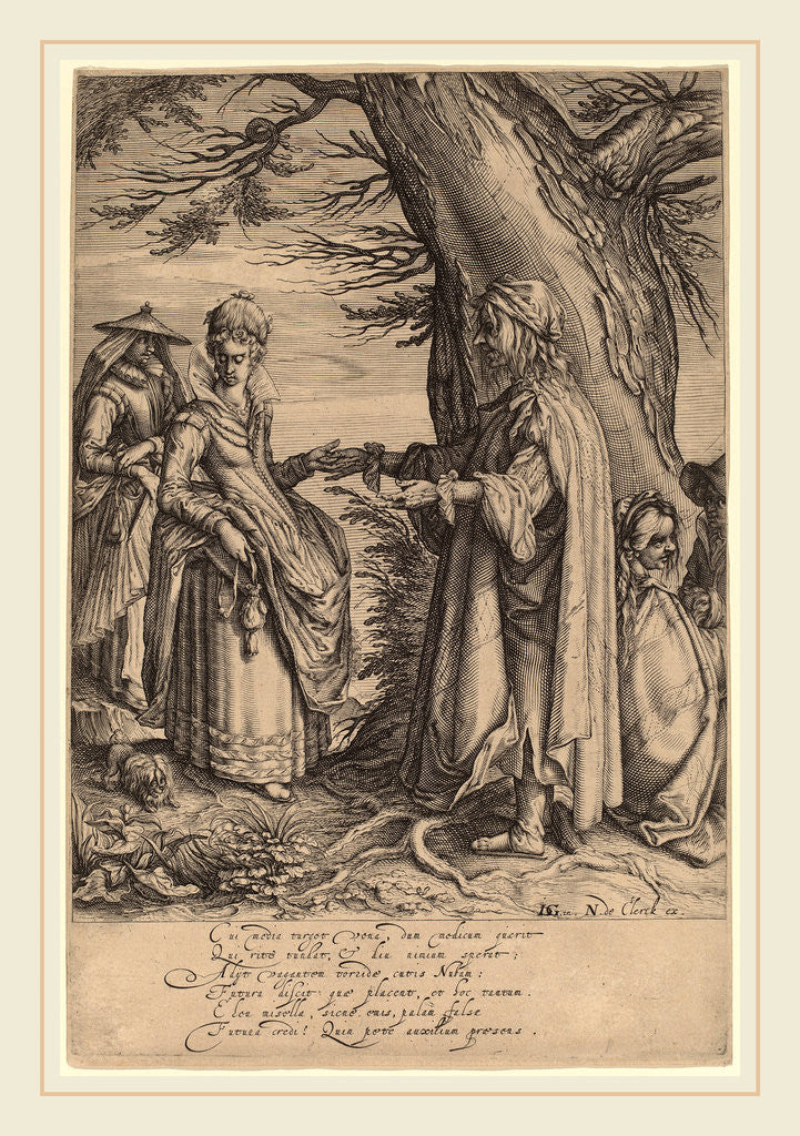 Detail of The Fortune Teller, c. 1608 by Andries Jacobsz Stock