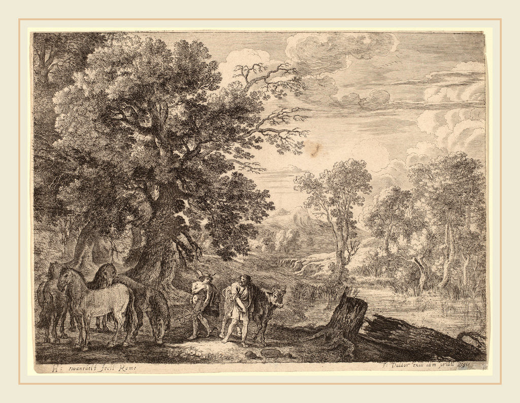 Detail of Mercury Silencing Battus by Herman van Swanevelt