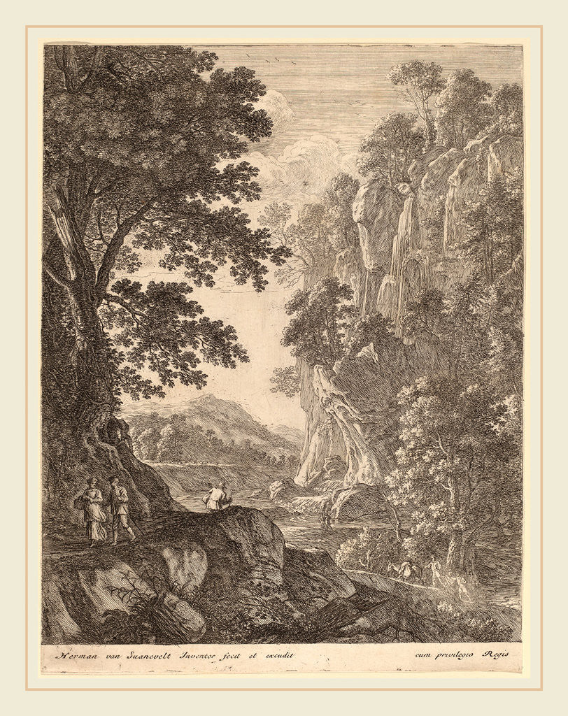 Detail of The Large Cascade by Herman van Swanevelt