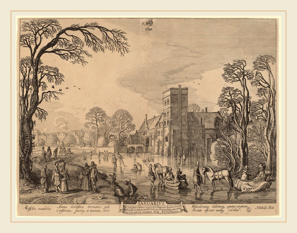 Detail of January by Jan van de Velde II