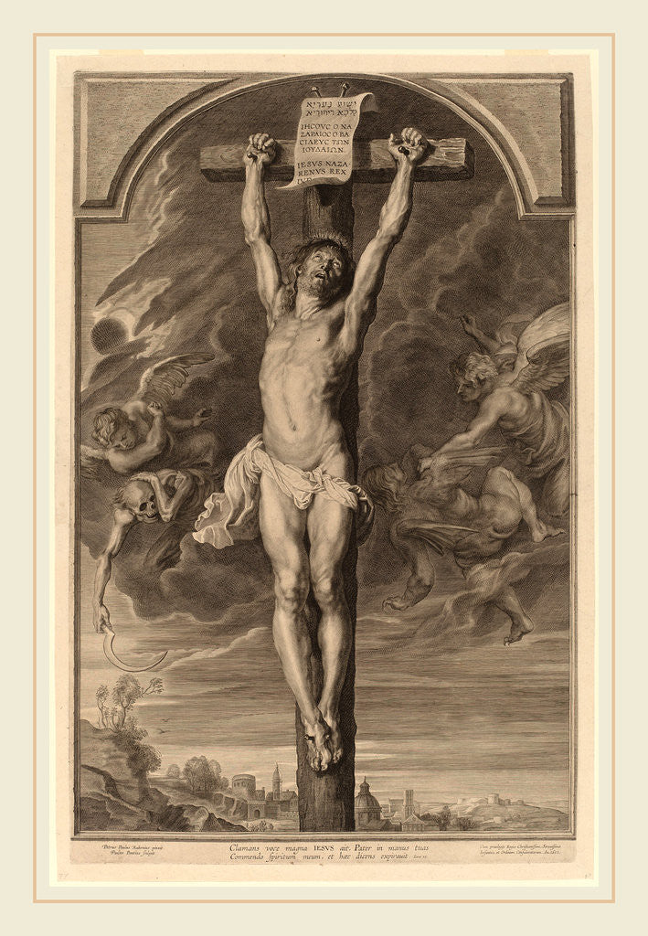 Detail of after Sir Peter Paul Rubens, Christ on the Cross, 1631 by Paulus Pontius
