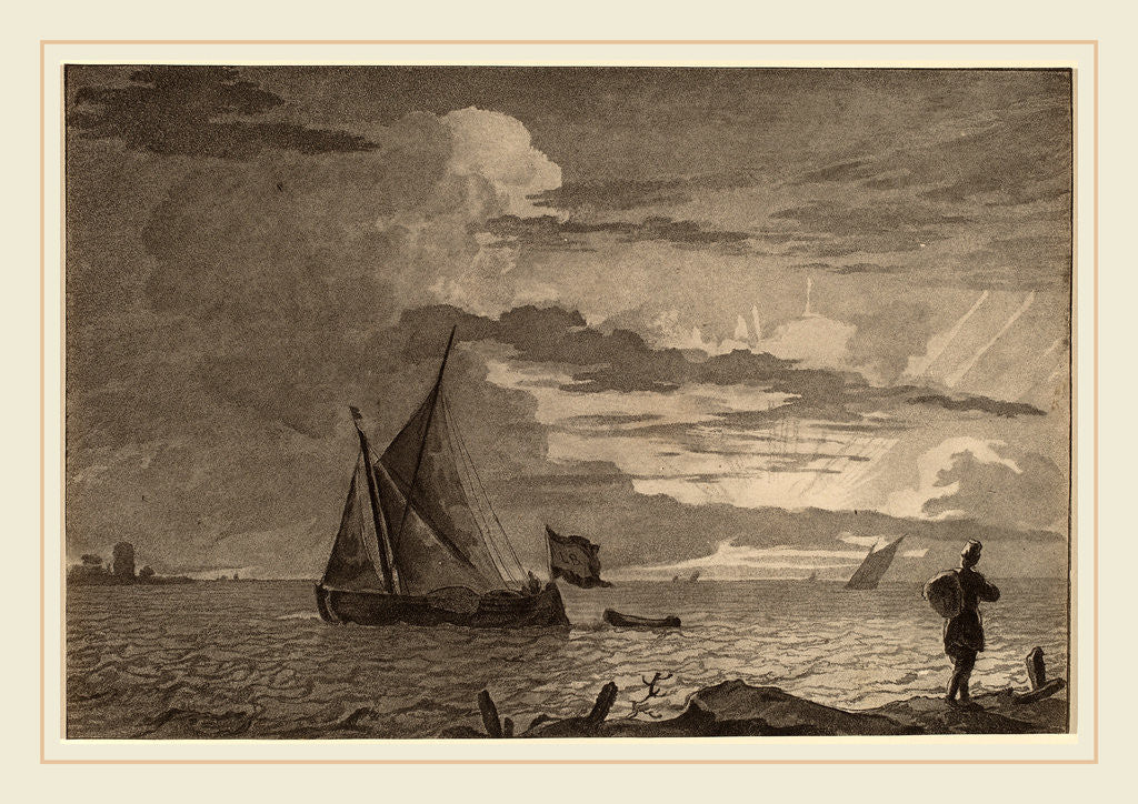 Detail of Fisherman with Pack over His Shoulder, 1779 by Cornelis Ploos van Amstel and Cornelis Brouwer