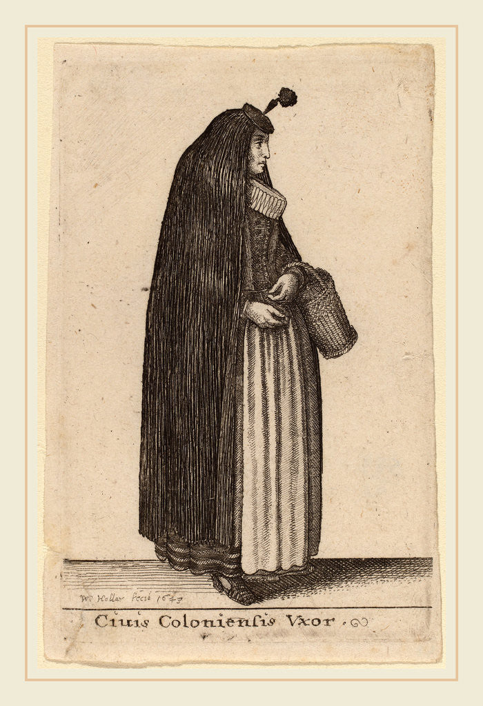 Detail of Ciuis Coloniesis Vxor, 1643 by Wenceslaus Hollar