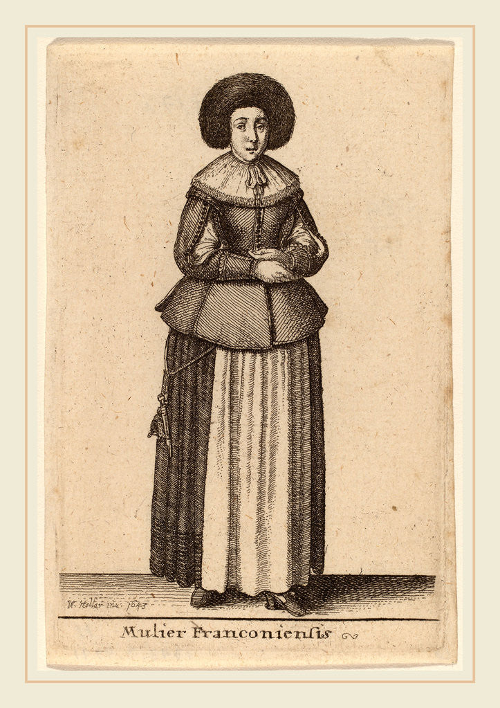 Detail of Mulier Franconiensis, 1643 by Wenceslaus Hollar