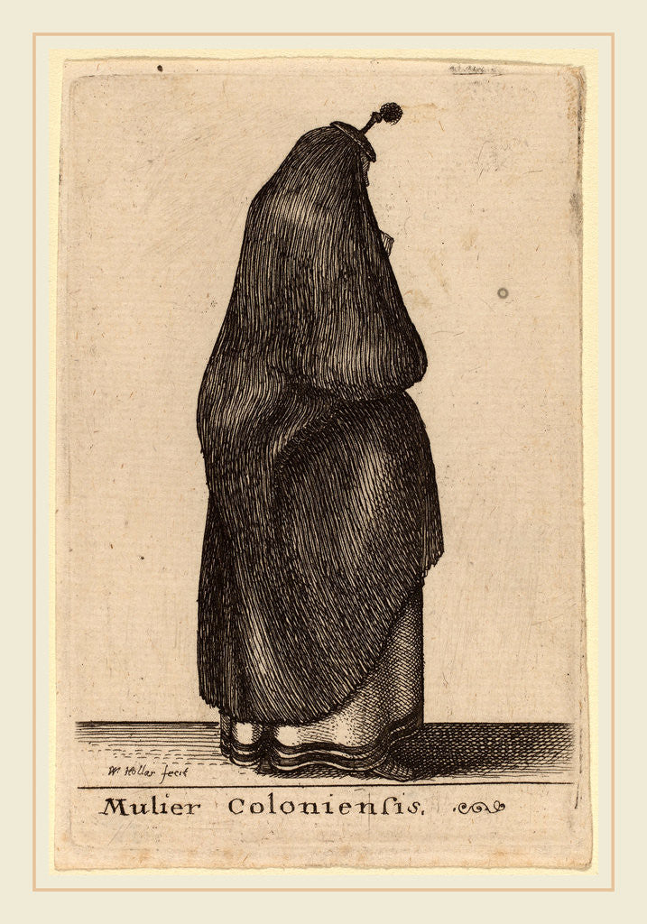 Detail of Mulier Coloniensis by Wenceslaus Hollar