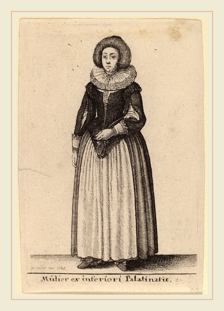 Detail of Mulier ex inferiori Palainatu, 1643 by Wenceslaus Hollar