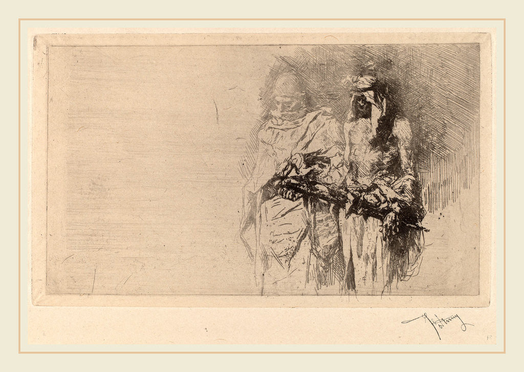Detail of Two Arabian Figures: a Sketch by Mariano Fortuny y Carbó