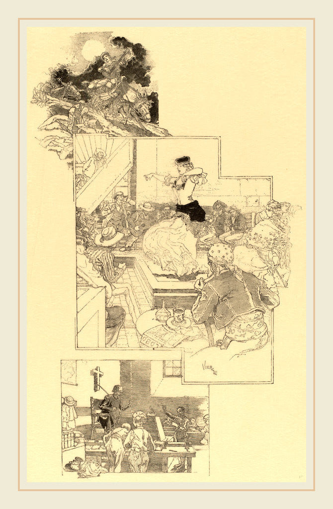 Detail of On the Trail of Don Quixote by Daniel Vierge