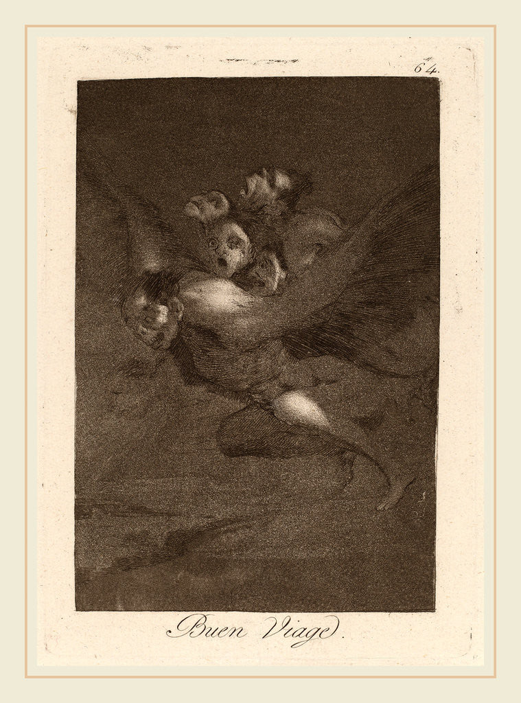 Detail of Los caprichos: Buen Viage by Francisco de Goya