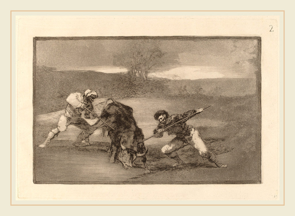 Detail of Otro modo de cazar a pie by Francisco de Goya