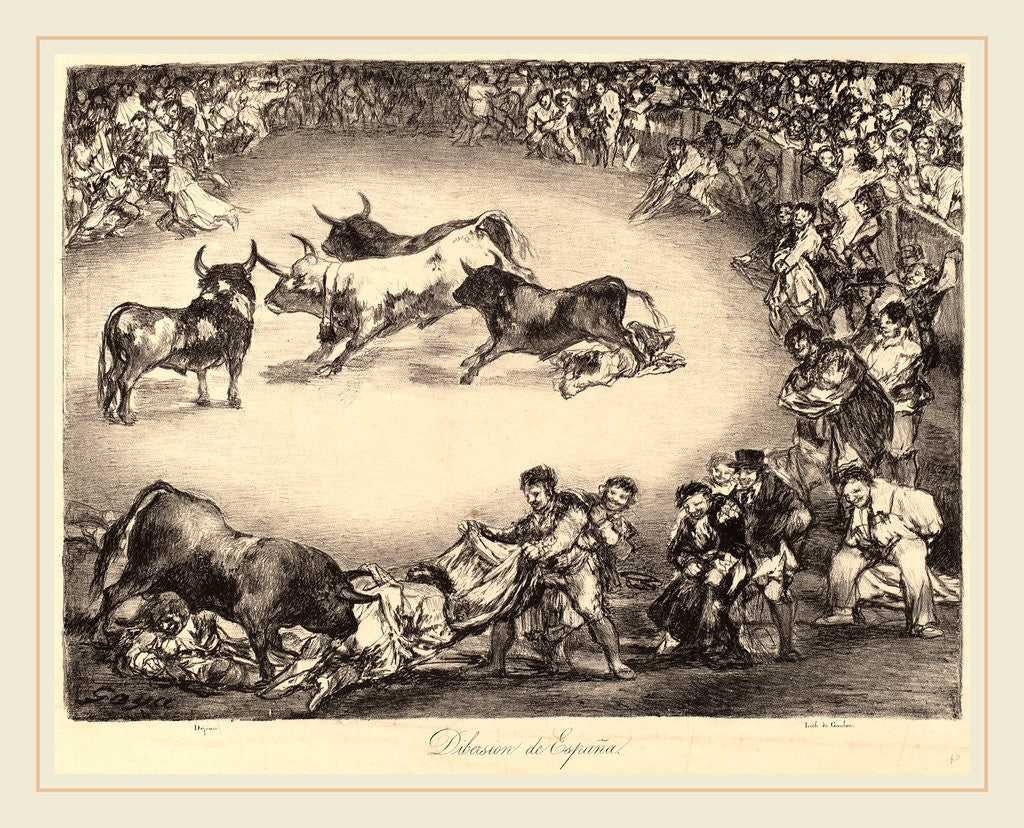 Detail of Dibersion de España by Francisco de Goya
