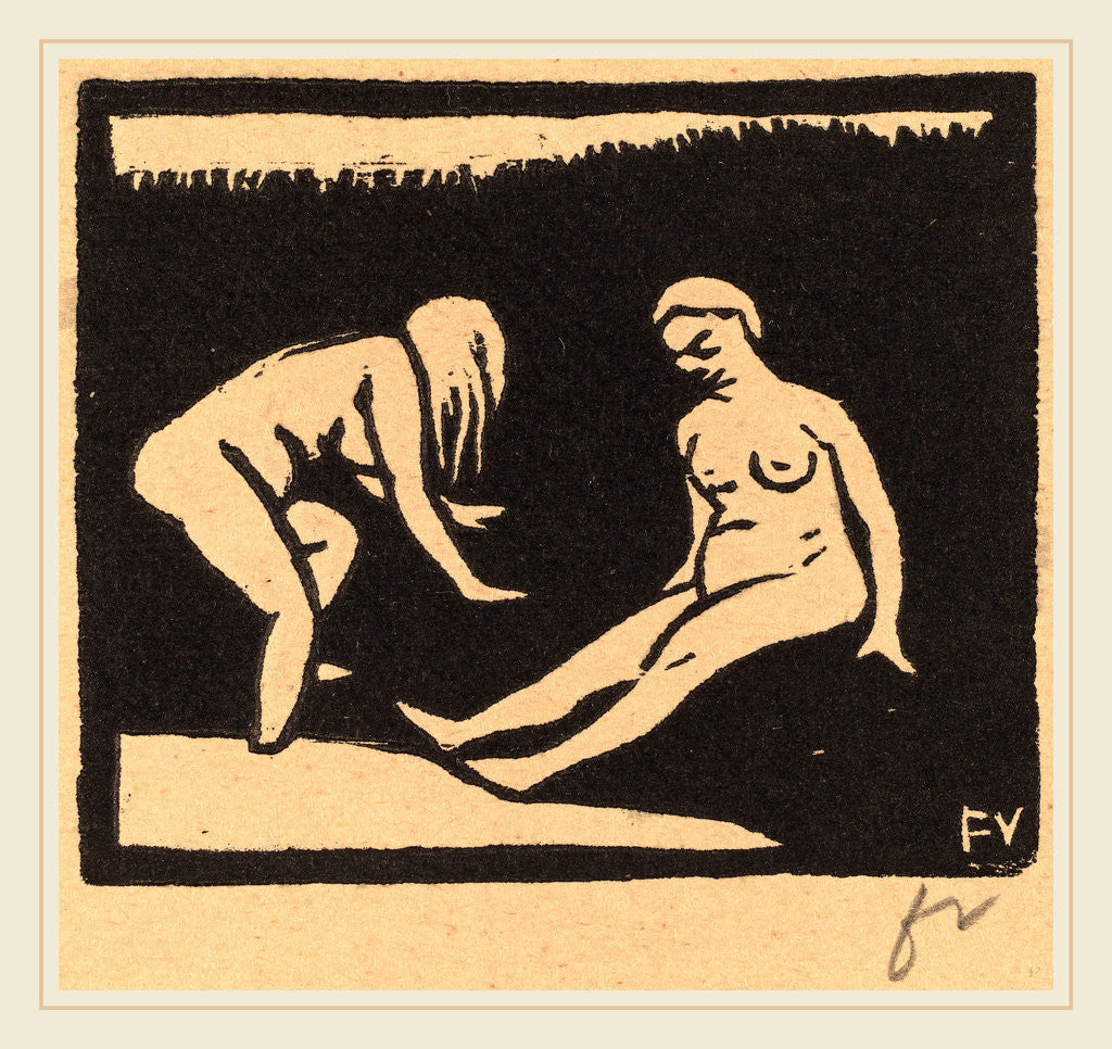 Detail of Leaving the Water by Félix Vallotton