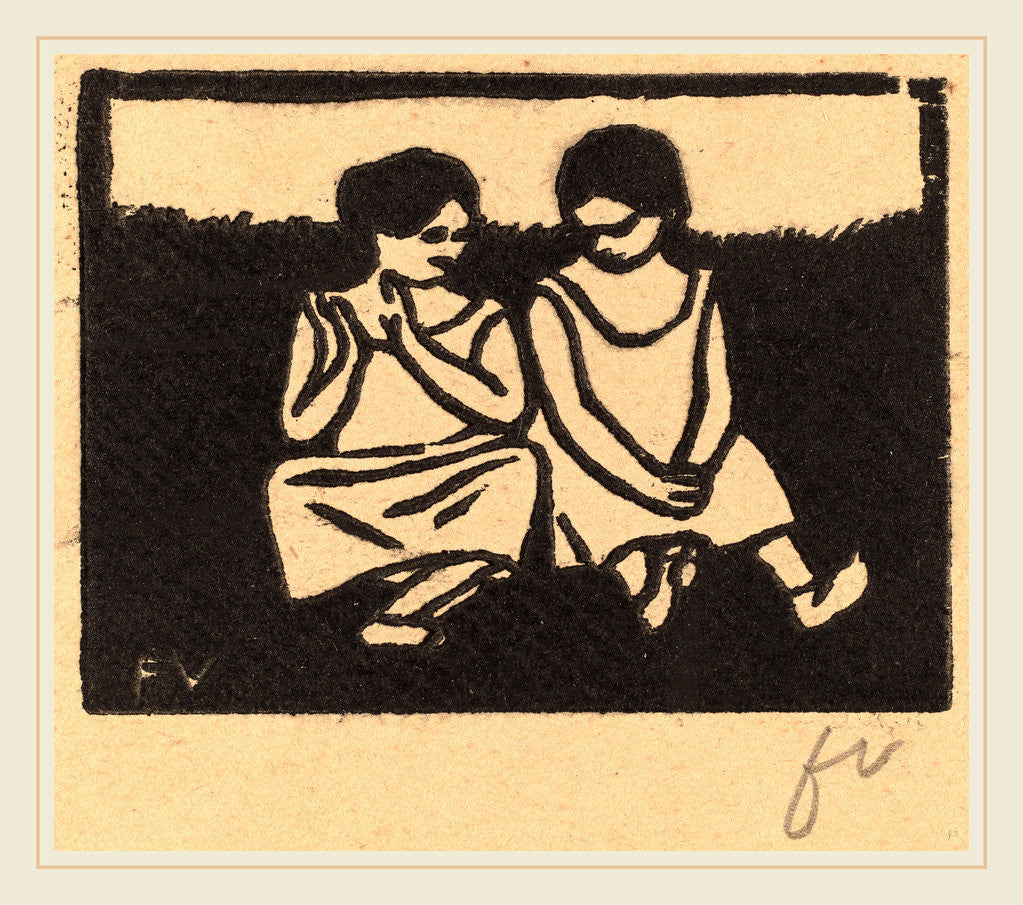 Detail of Two Girls in Chemises by Félix Vallotton