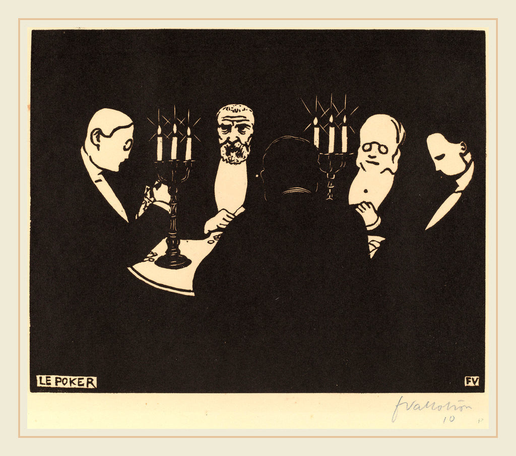 Detail of Le Poker by Félix Vallotton