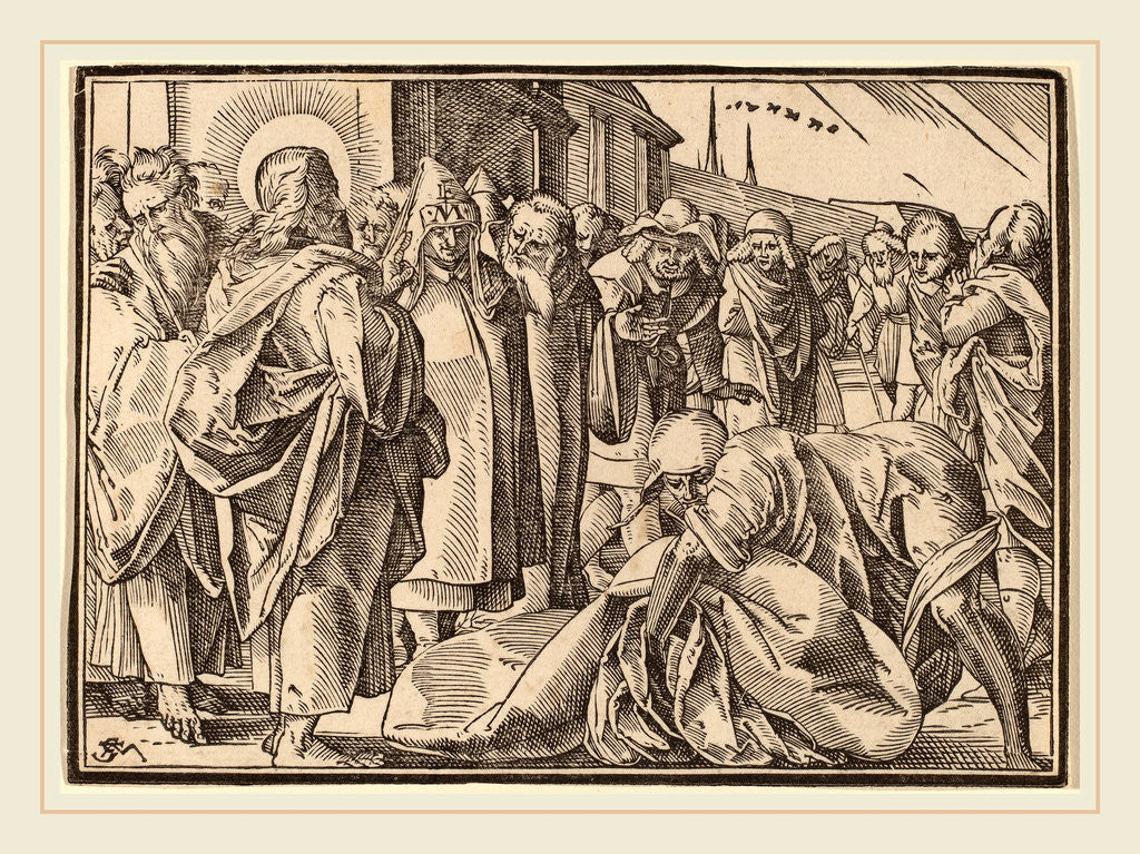 Detail of The Paralytic Healed by Christ Picks up His Pallet, Swiss by Christoph Murer