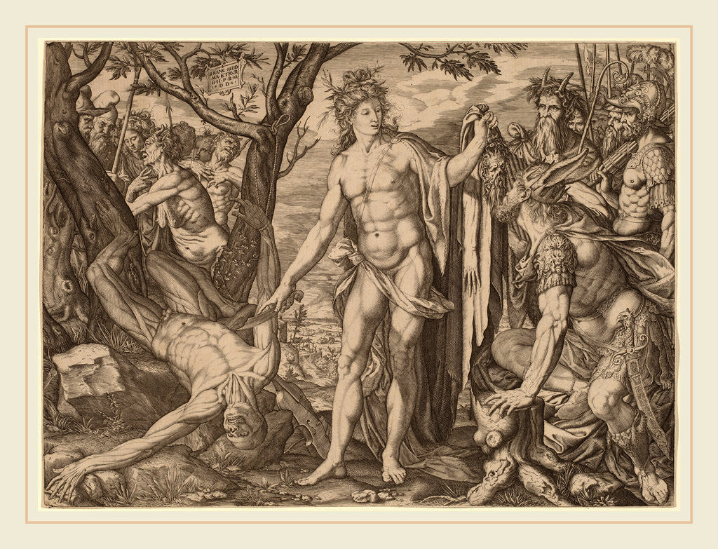 Detail of Apollo and Marsyas, Swiss by Melchior Meier