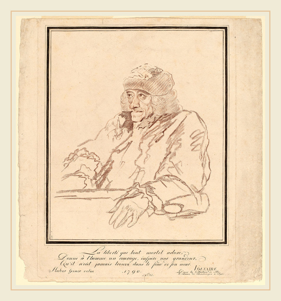 Detail of Voltaire by Jean Huber