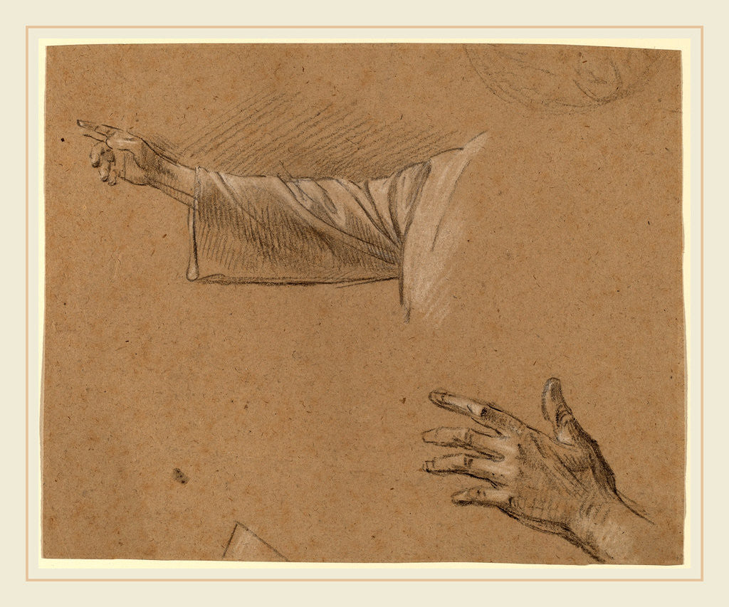 Detail of Study of a Right Arm and a Left Hand by Benjamin West