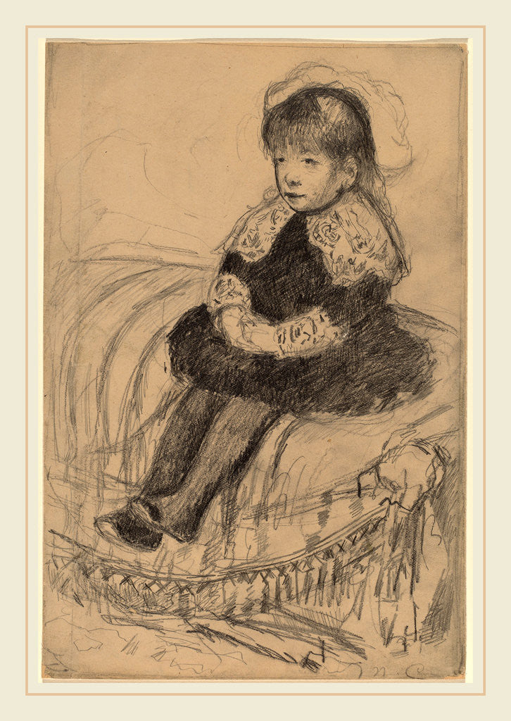 Detail of Child Seated on a Sofa by Mary Cassatt