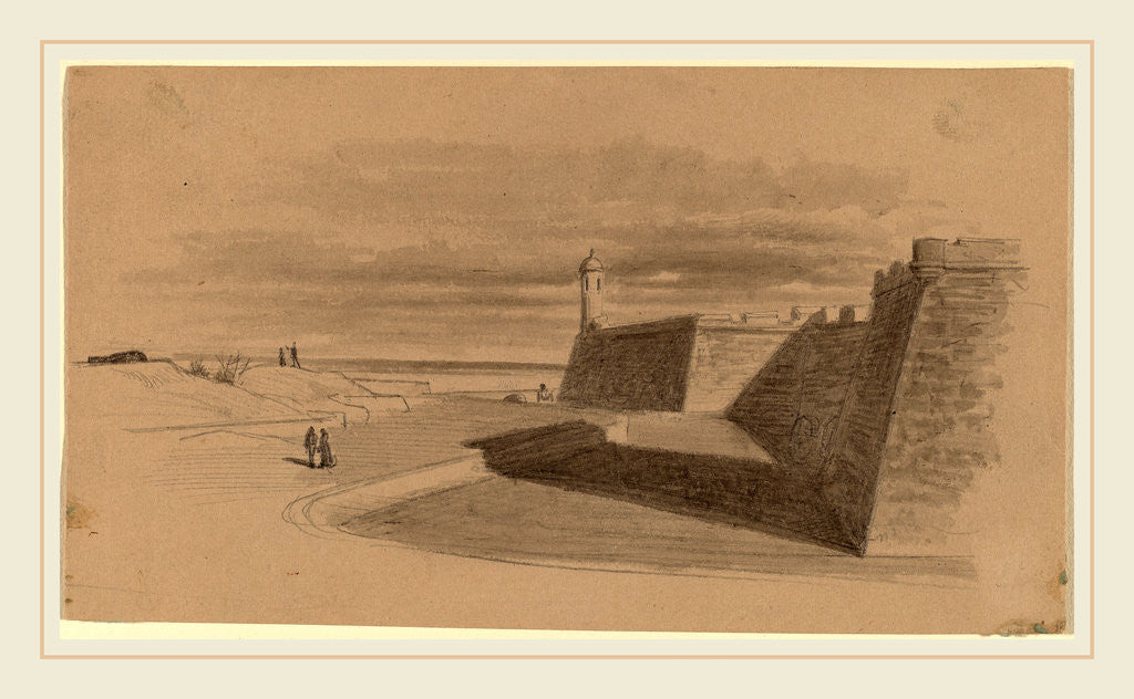 Detail of Moat at Fort Marion, Florida by James Wells Champney