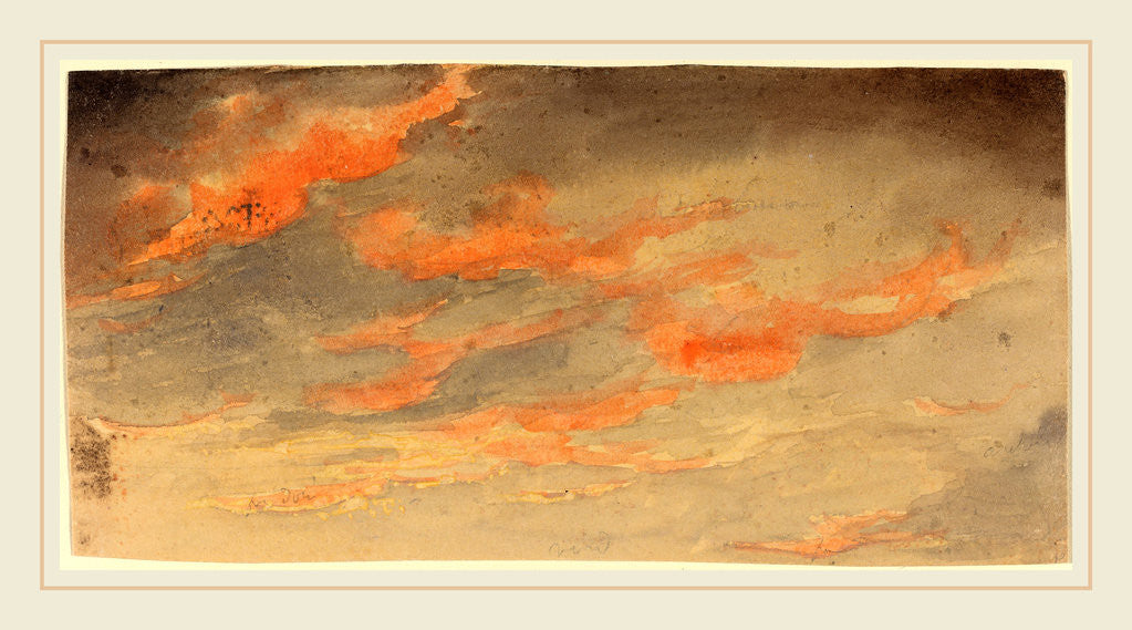 Detail of Clouds at Sunset by James Hamilton Shegogue