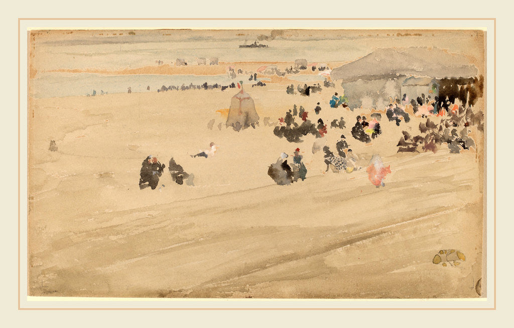 Detail of Beach Scene by James McNeill Whistler
