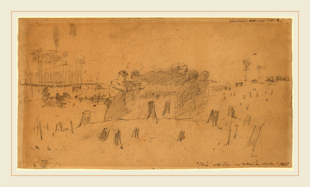 Detail of Carrying the Wounded by Winslow Homer