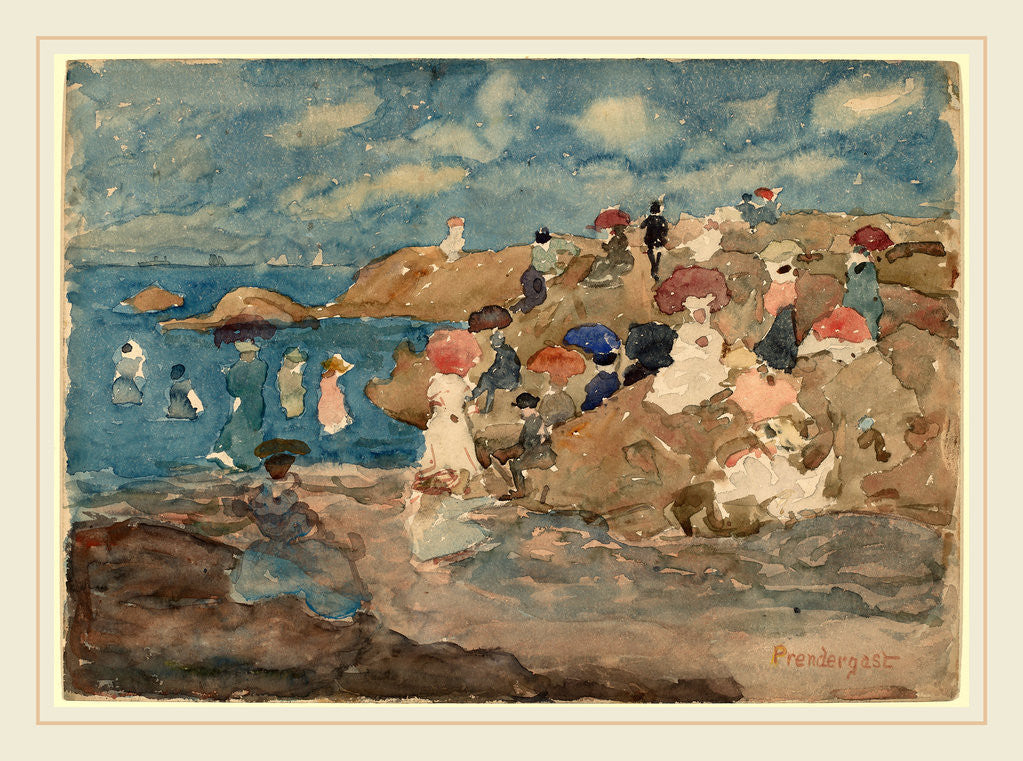 Detail of Revere Beach by Maurice Brazil Prendergast