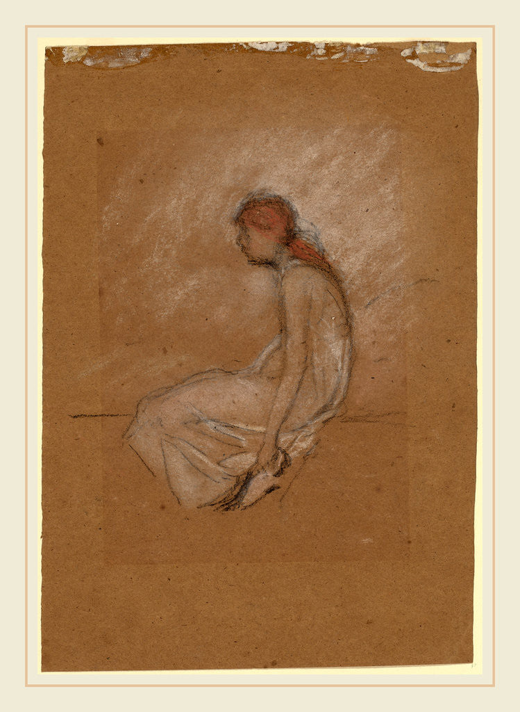 Detail of Seated Woman with Red Hair by James McNeill Whistler