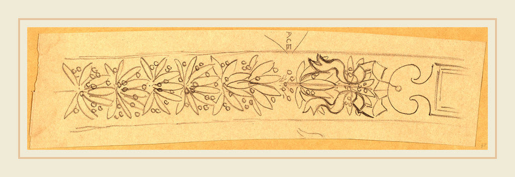 Detail of Study for a Border Design by Charles Sprague Pearce