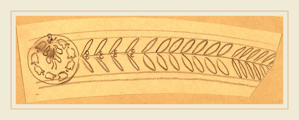 Detail of Study for a Border Design by Charles Sprague Pearce