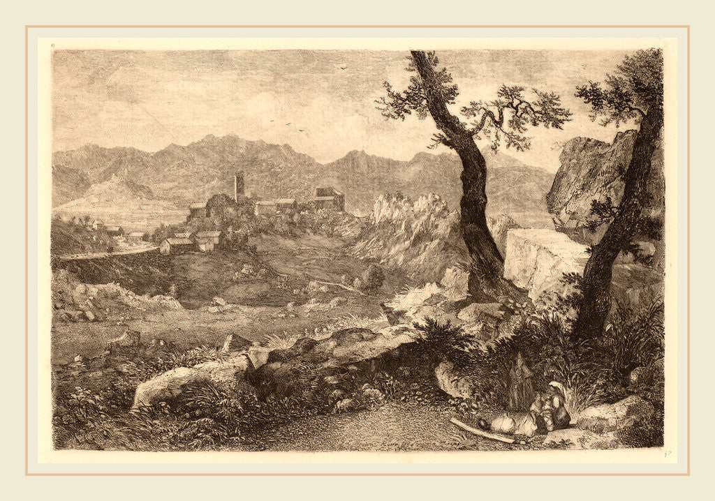 Detail of A View near Rome by George Loring Brown