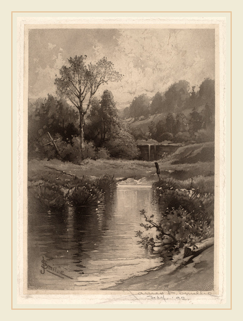 Detail of Old Dam Near Montrose by James David Smillie