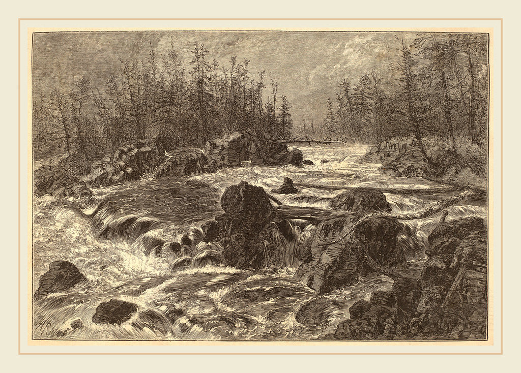 Detail of Dalles of the St. Louis by Alfred R. Waud