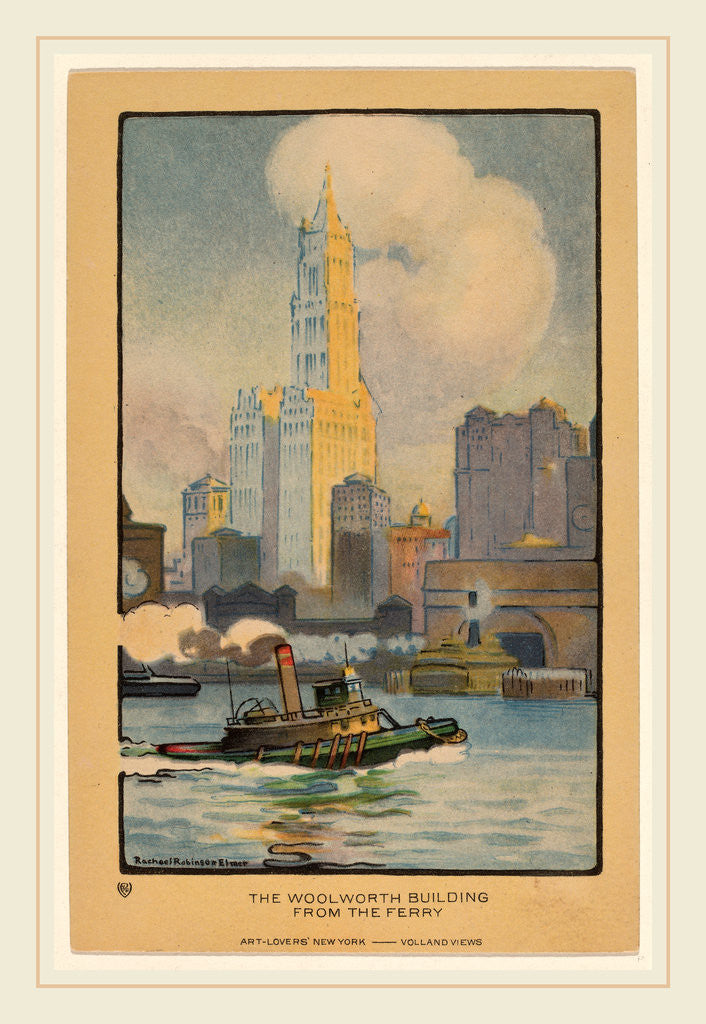 Detail of The Woolworth Building from the Ferry by Rachael Robinson Elmer