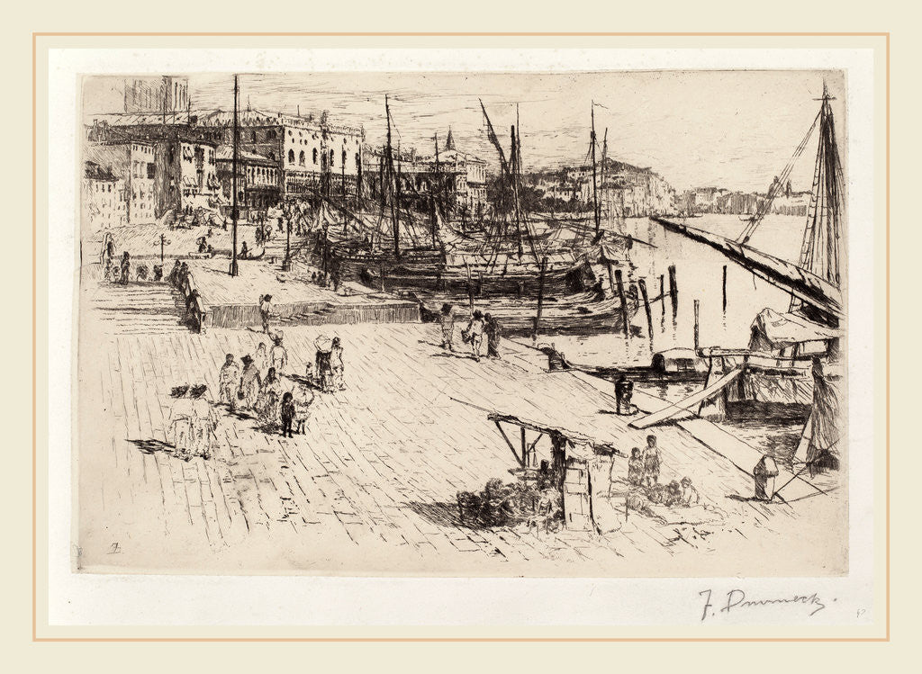 Detail of Riva degli Schiavoni by Frank Duveneck