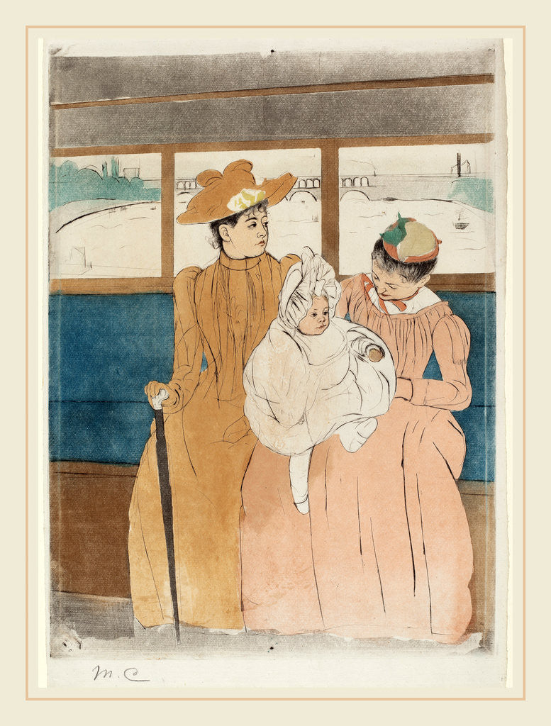 Detail of In the Omnibus by Mary Cassatt