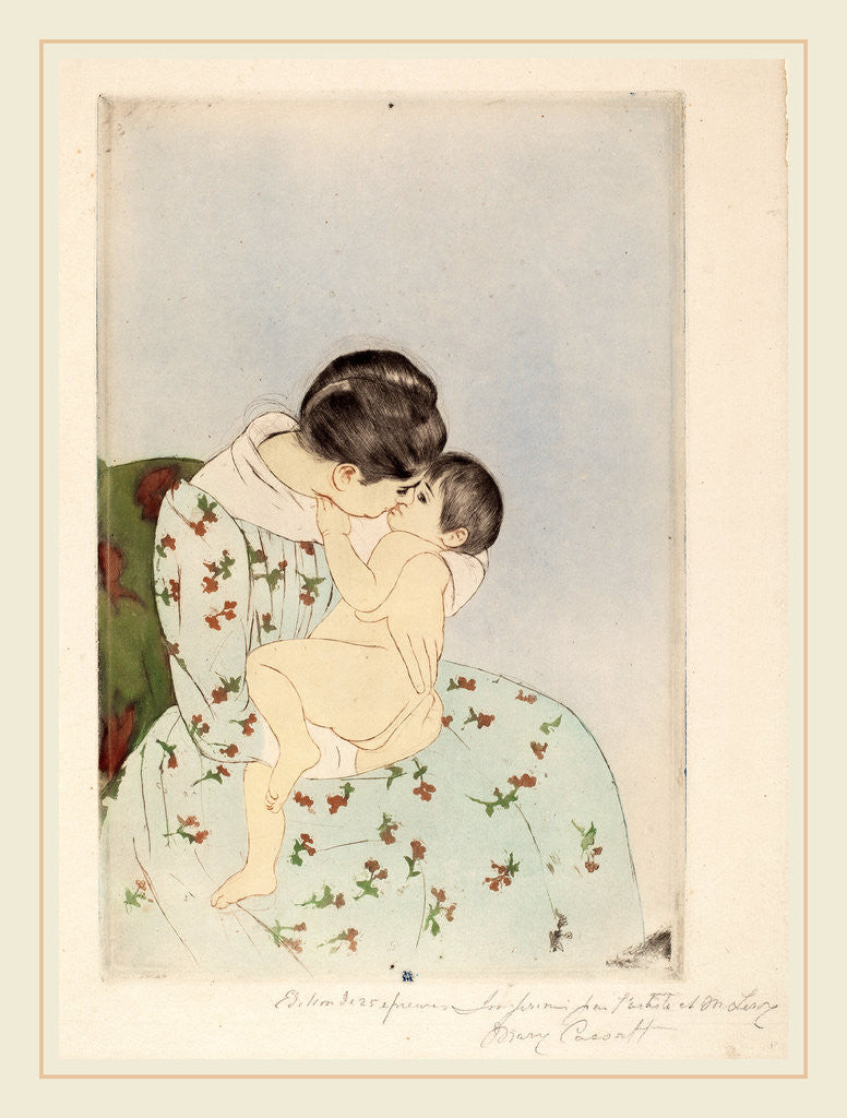 Detail of Mother's Kiss by Mary Cassatt
