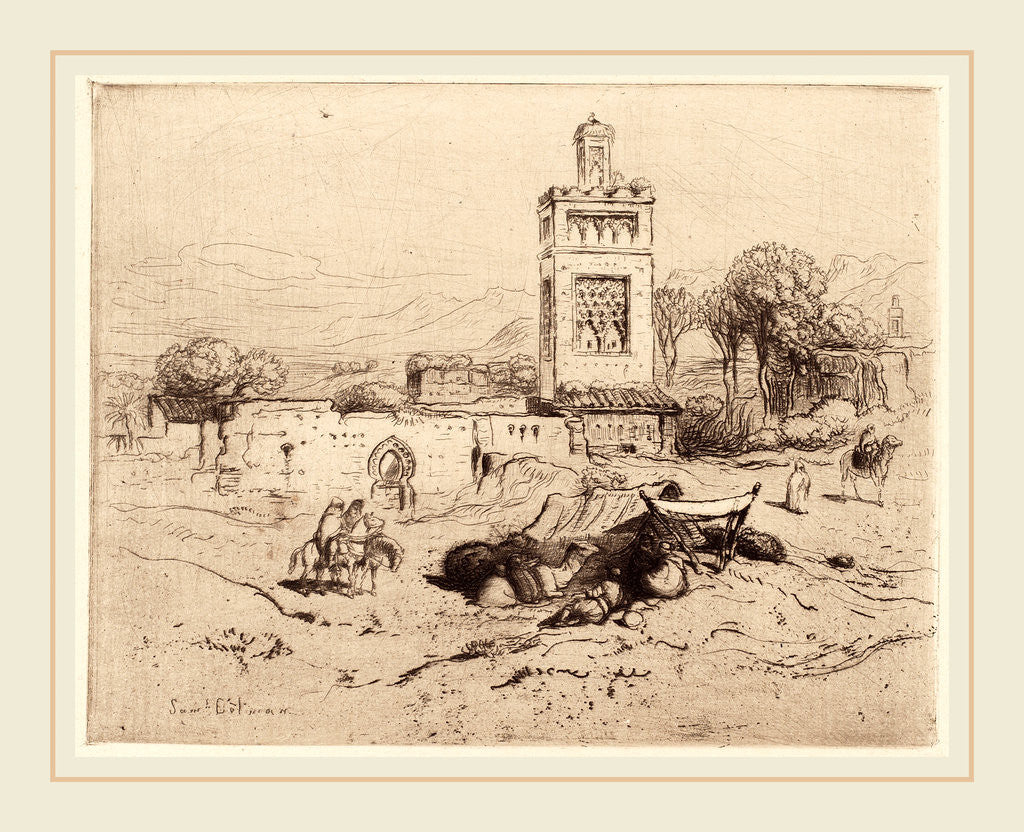 Detail of Ruins of a Mosque, Tlemciem, Algeria by Samuel Colman