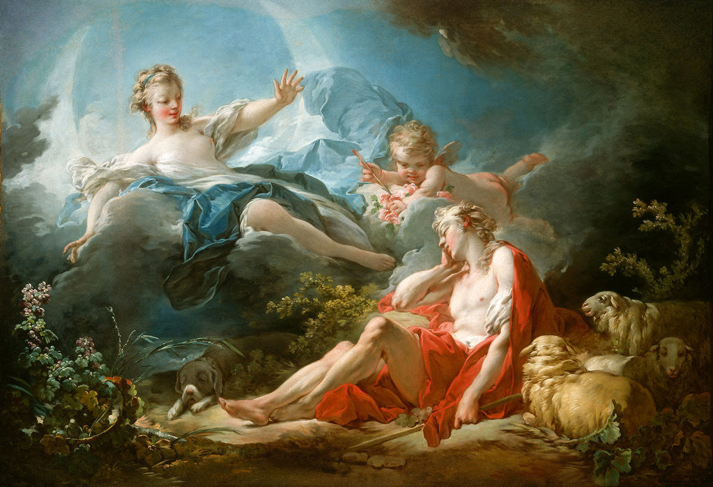 Detail of Diana and Endymion by Jean-Honoré Fragonard